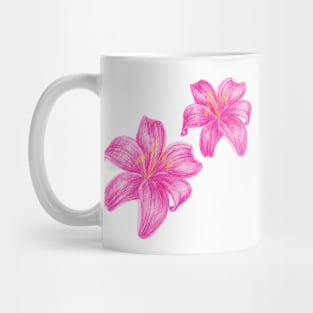 pink lily flower Mug